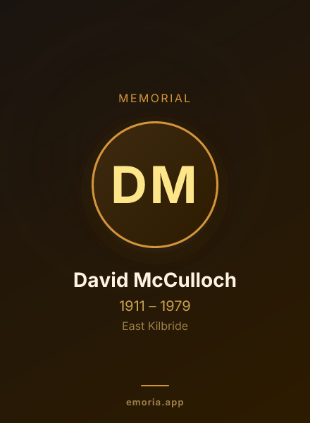 Memorial portrait of David McCulloch