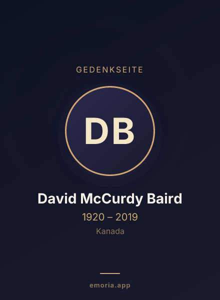 Gedenkportrait von David McCurdy Baird