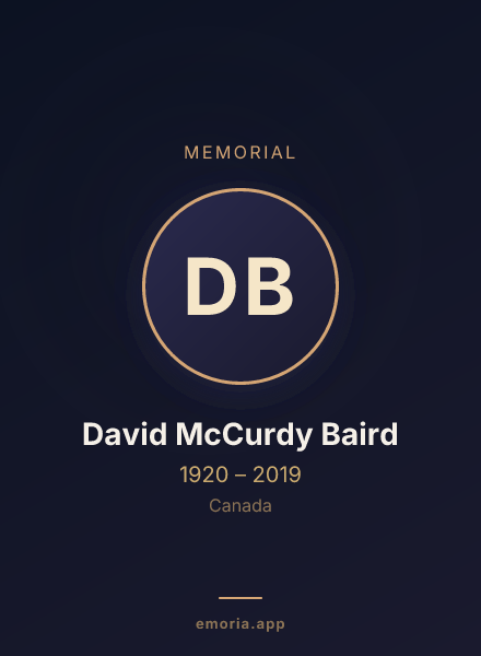 Memorial portrait of David McCurdy Baird
