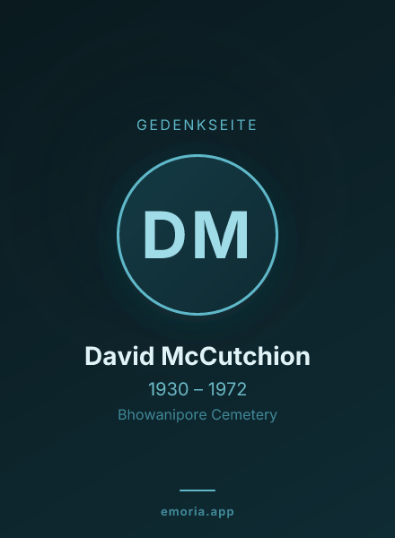 Gedenkportrait von David McCutchion
