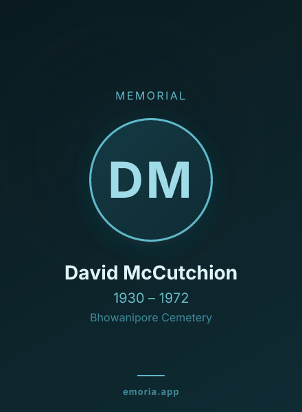 Memorial portrait of David McCutchion