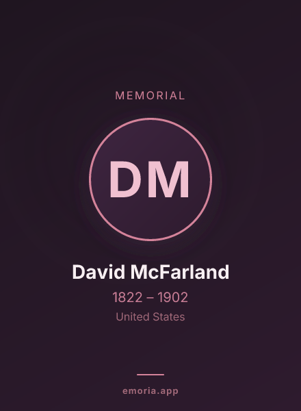 Memorial portrait of David McFarland
