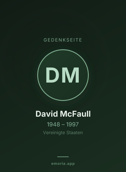 Gedenkportrait von David McFaull