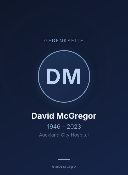 Gedenkportrait von David McGregor