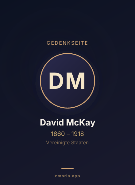 Gedenkportrait von David McKay