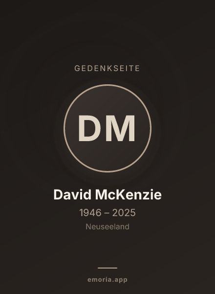 Gedenkportrait von David McKenzie