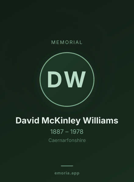 Memorial portrait of David McKinley Williams