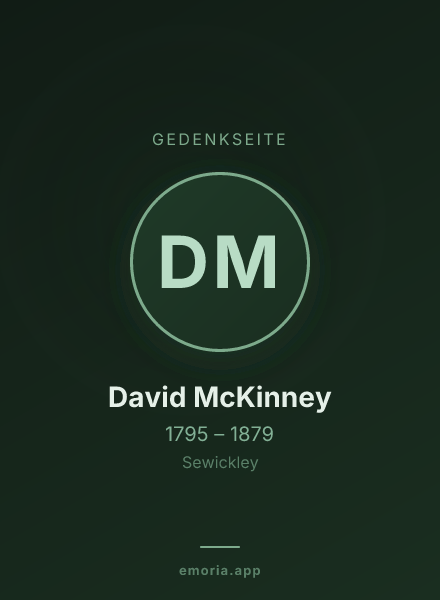 Gedenkportrait von David McKinney