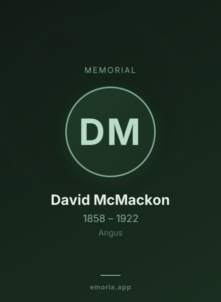 Memorial portrait of David McMackon