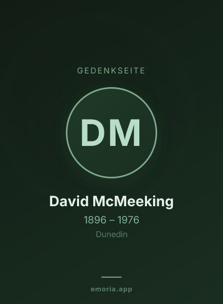 Gedenkportrait von David McMeeking