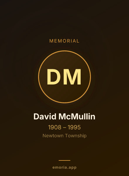 Memorial portrait of David McMullin