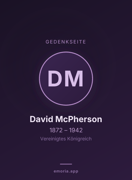 Gedenkportrait von David McPherson
