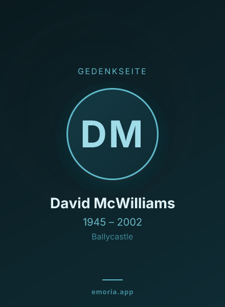 Gedenkportrait von David McWilliams
