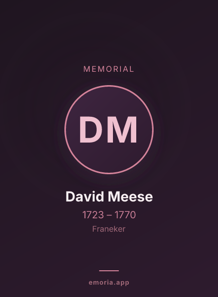Memorial portrait of David Meese
