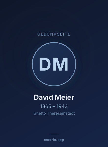 Gedenkportrait von David Meier