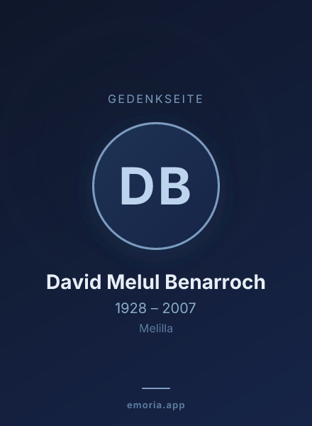 Gedenkportrait von David Melul Benarroch