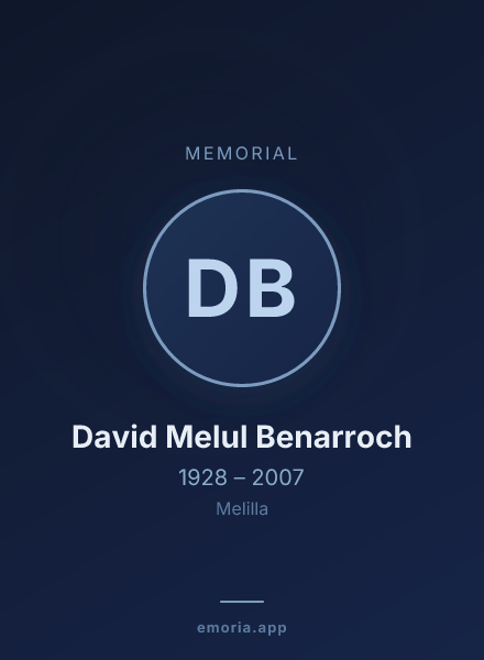 Memorial portrait of David Melul Benarroch