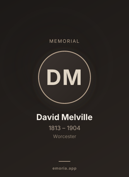 Memorial portrait of David Melville