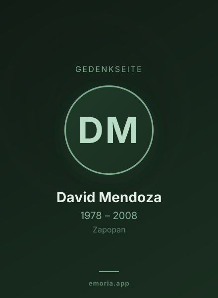 Gedenkportrait von David Mendoza