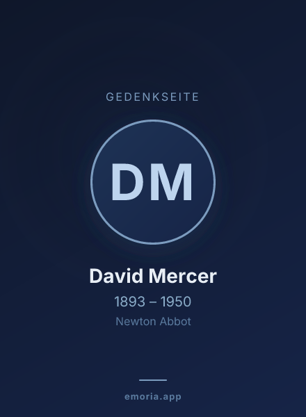 Gedenkportrait von David Mercer