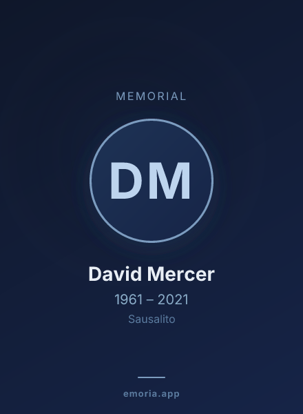 Memorial portrait of David Mercer