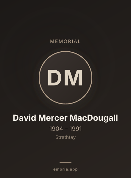 Memorial portrait of David Mercer MacDougall