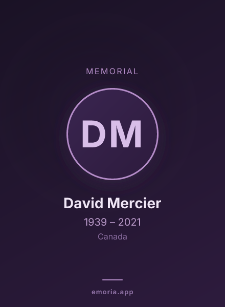 Memorial portrait of David Mercier