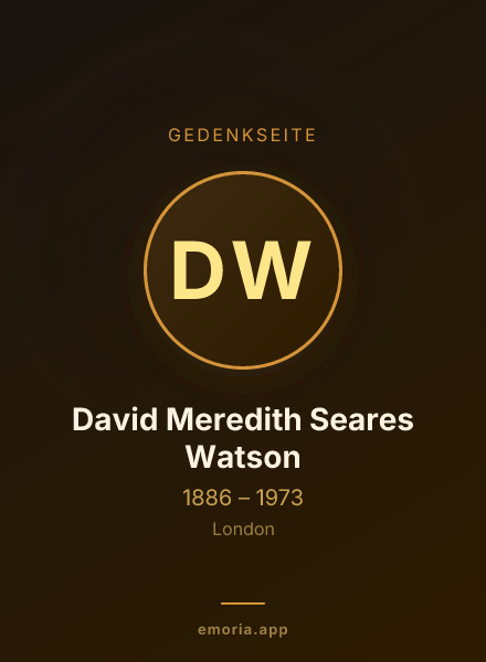 Gedenkportrait von David Meredith Seares Watson
