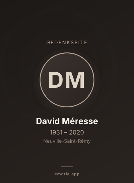 Gedenkportrait von David Méresse