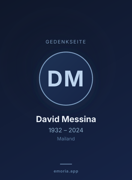 Gedenkportrait von David Messina