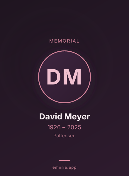 Memorial portrait of David Meyer