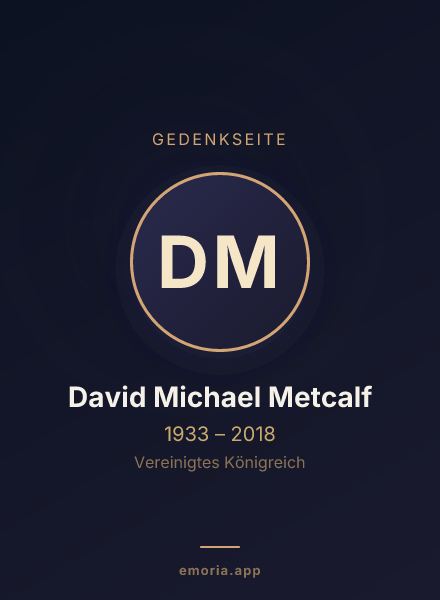 Gedenkportrait von David Michael Metcalf