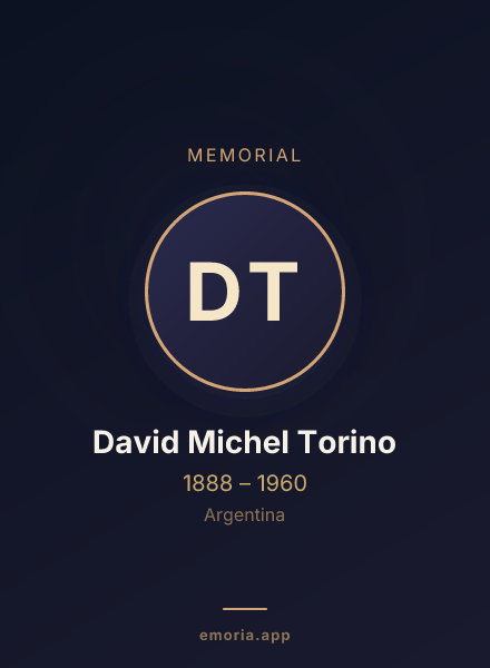 Memorial portrait of David Michel Torino
