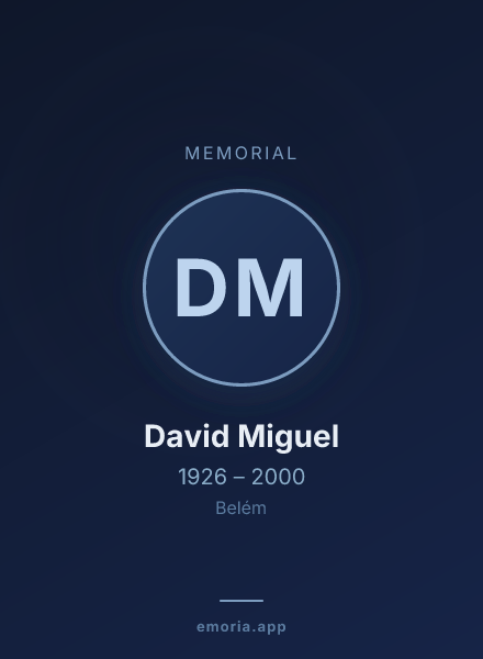 Memorial portrait of David Miguel