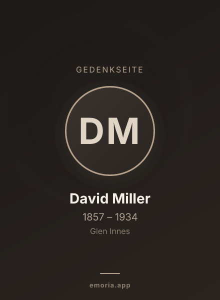 Gedenkportrait von David Miller