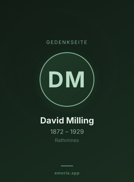Gedenkportrait von David Milling