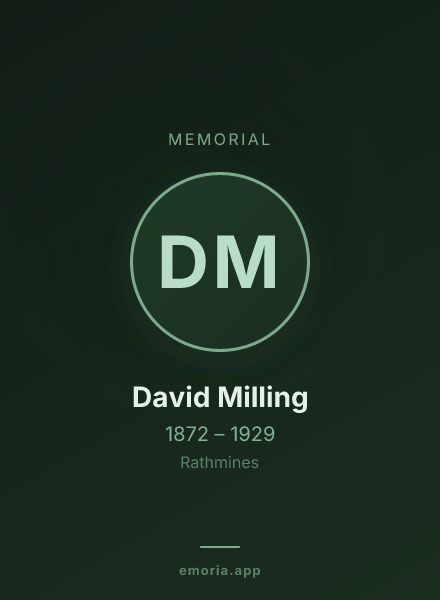 Memorial portrait of David Milling