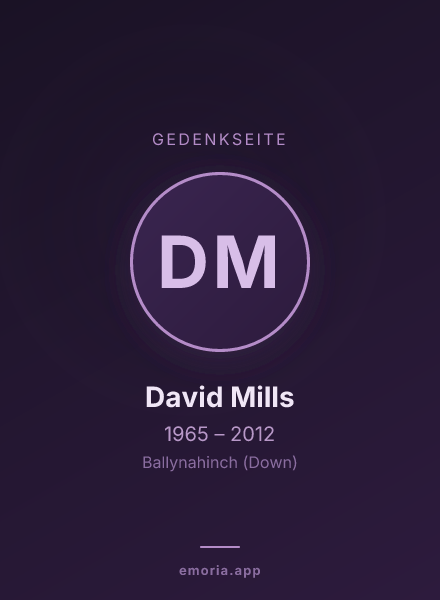 Gedenkportrait von David Mills