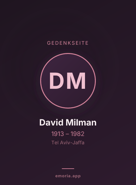 Gedenkportrait von David Milman