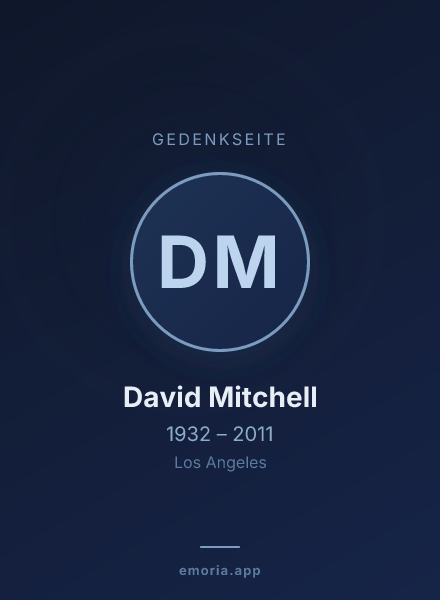 Gedenkportrait von David Mitchell