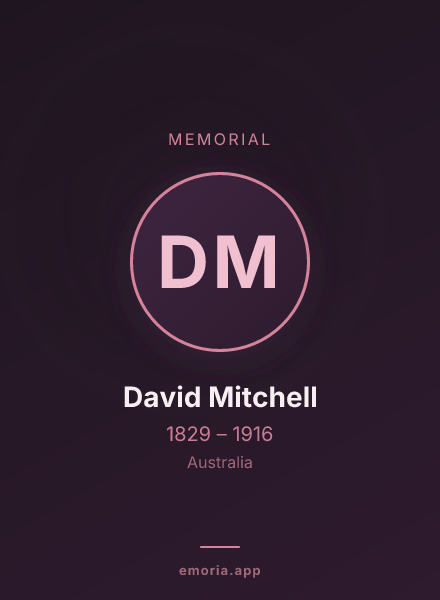 Memorial portrait of David Mitchell