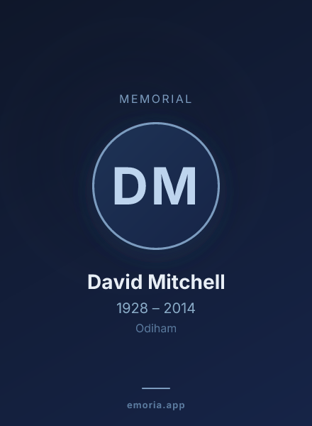 Memorial portrait of David Mitchell
