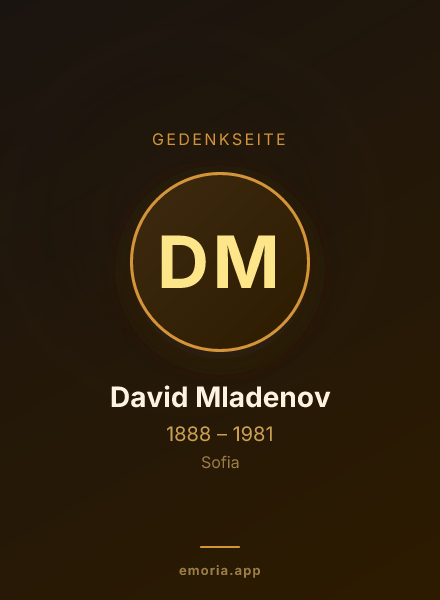 Gedenkportrait von David Mladenov