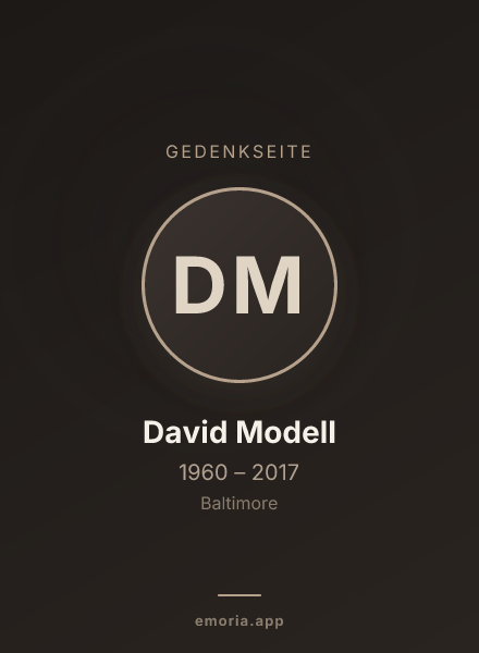Gedenkportrait von David Modell