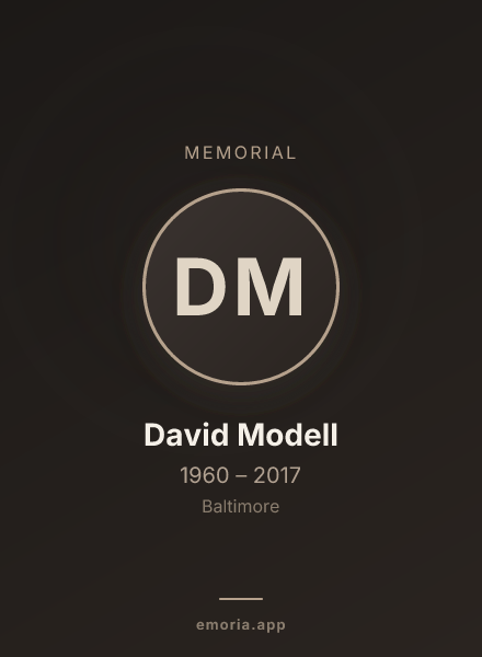 Memorial portrait of David Modell