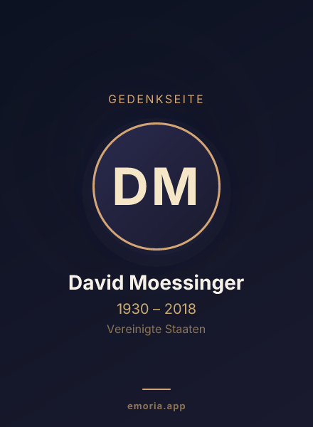 Gedenkportrait von David Moessinger