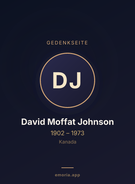 Gedenkportrait von David Moffat Johnson