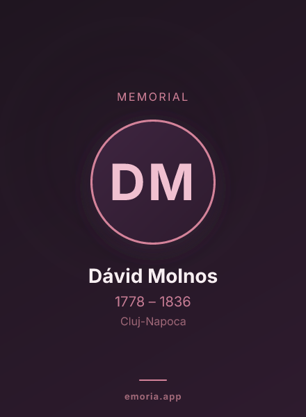 Memorial portrait of Dávid Molnos