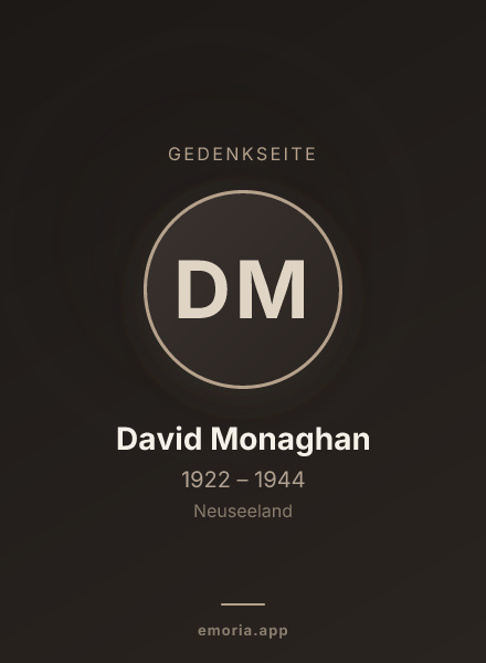 Gedenkportrait von David Monaghan