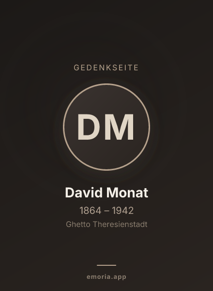 Gedenkportrait von David Monat